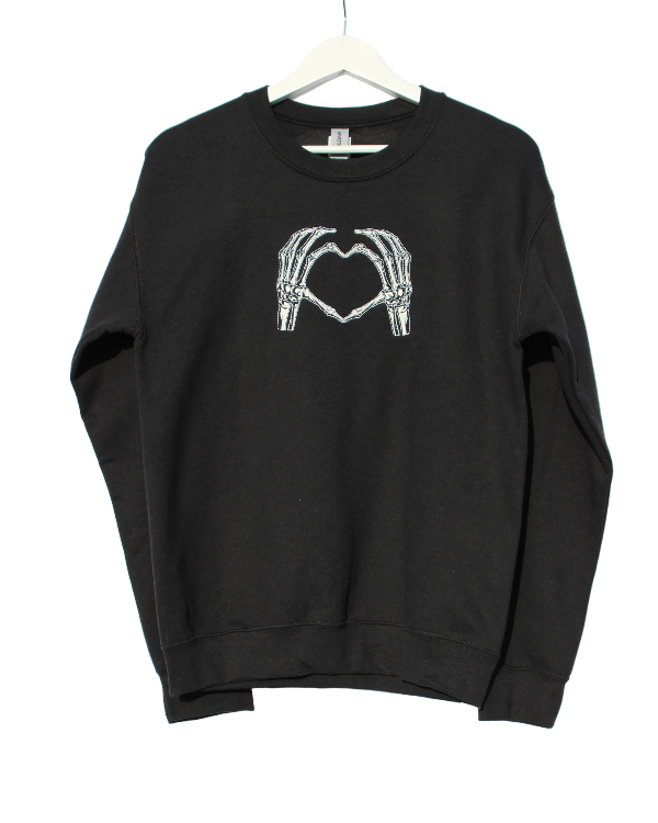 Embroidered Apparel - Skeleton Hands (Outline)