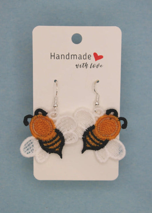 Earrings (Lace) - Bees