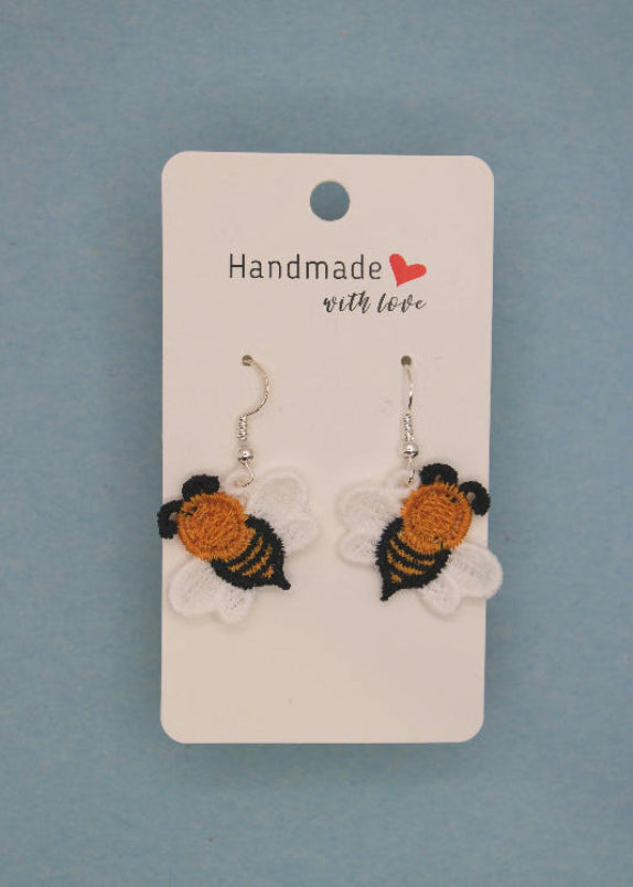 Earrings (Lace) - Bees