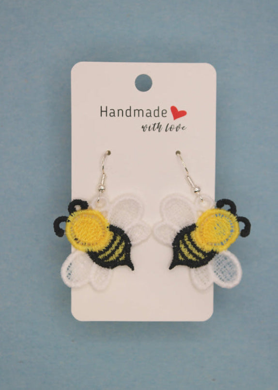 Earrings (Lace) - Bees