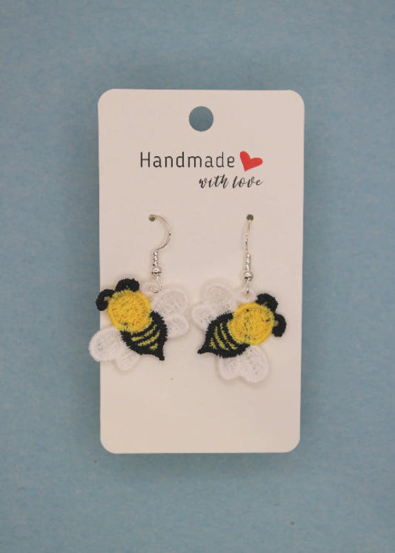 Earrings (Lace) - Bees