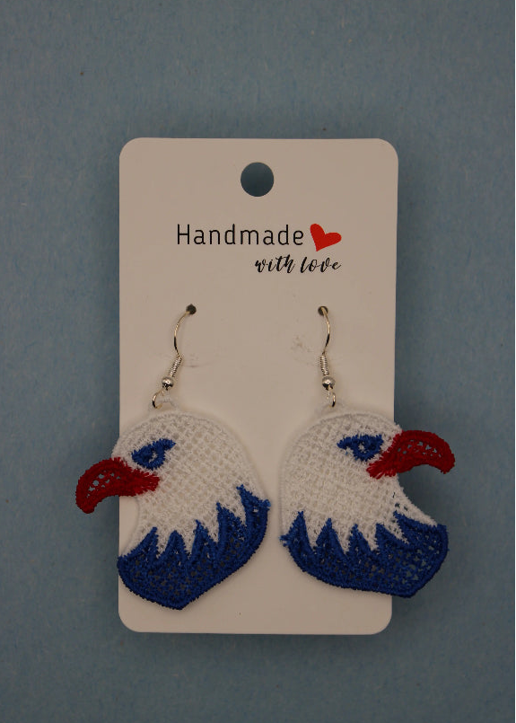 Earrings (Lace) - Independence Day