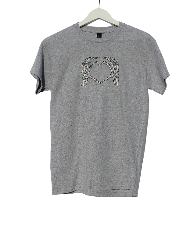 Embroidered Apparel - Skeleton Hands (Outline)